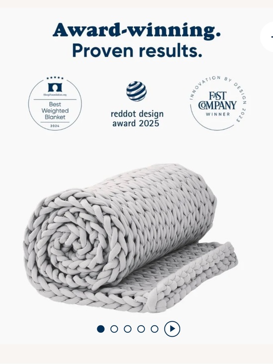 Bearaby Other - Bearaby Chunky Knit Weighted Blanket – 10 lbs moonstone Grey NWT Ocean Napper